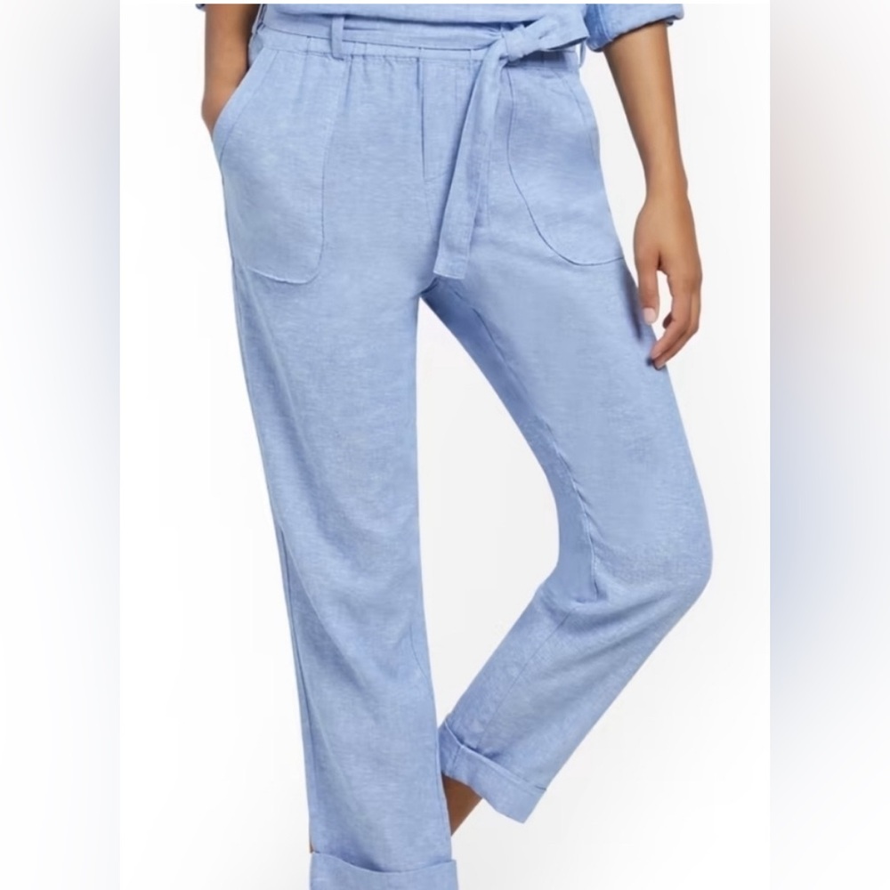 New York and Company Light Blue Linen Pants